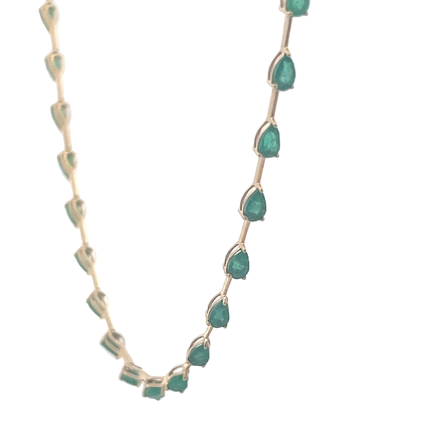 Pear Emerald Necklace