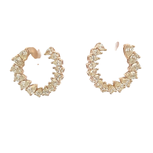 Yellow Diamond Wrap Earrings