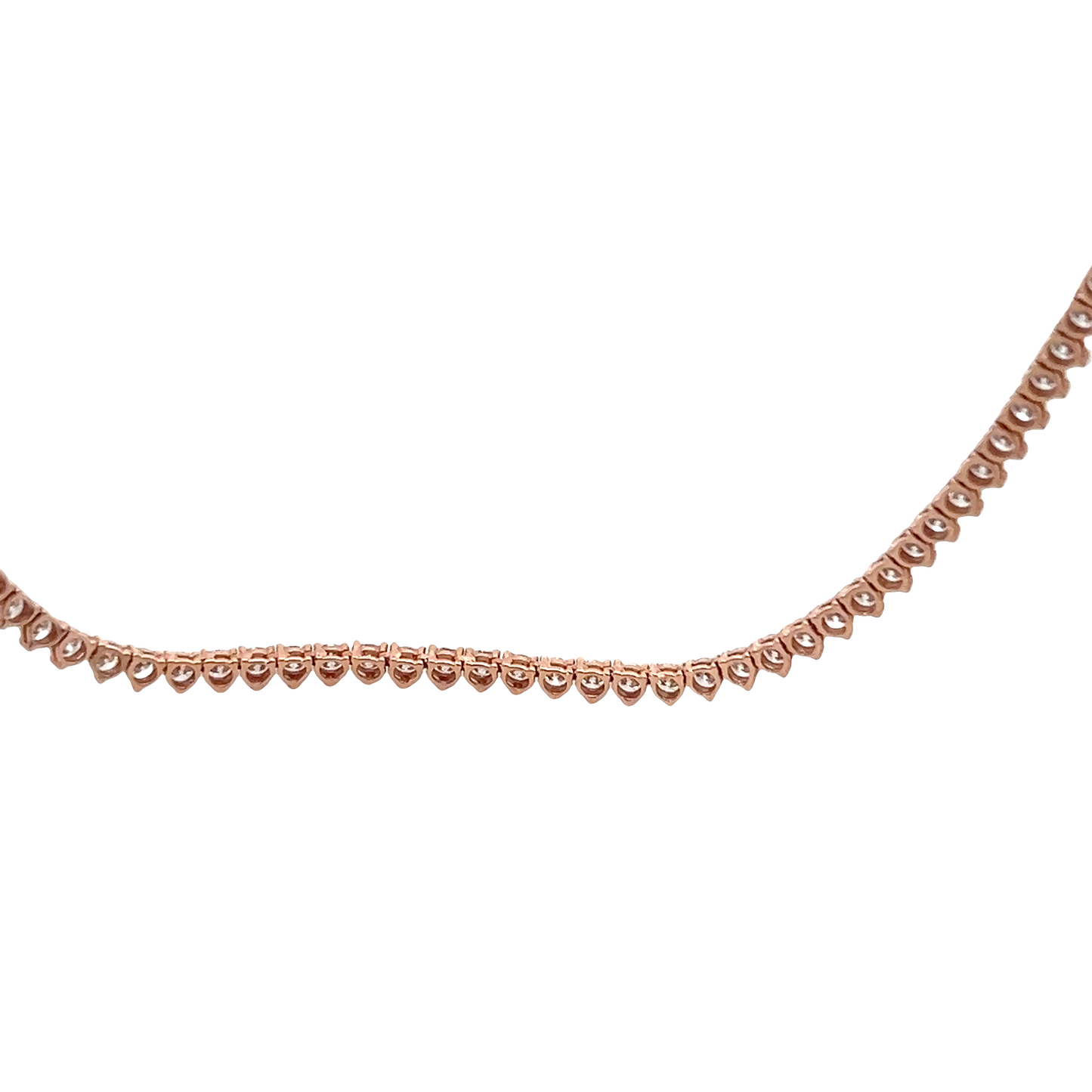 Rose Gold Tennis Necklace 18''