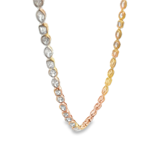 Multi Shape Diamond Tennis Necklace
