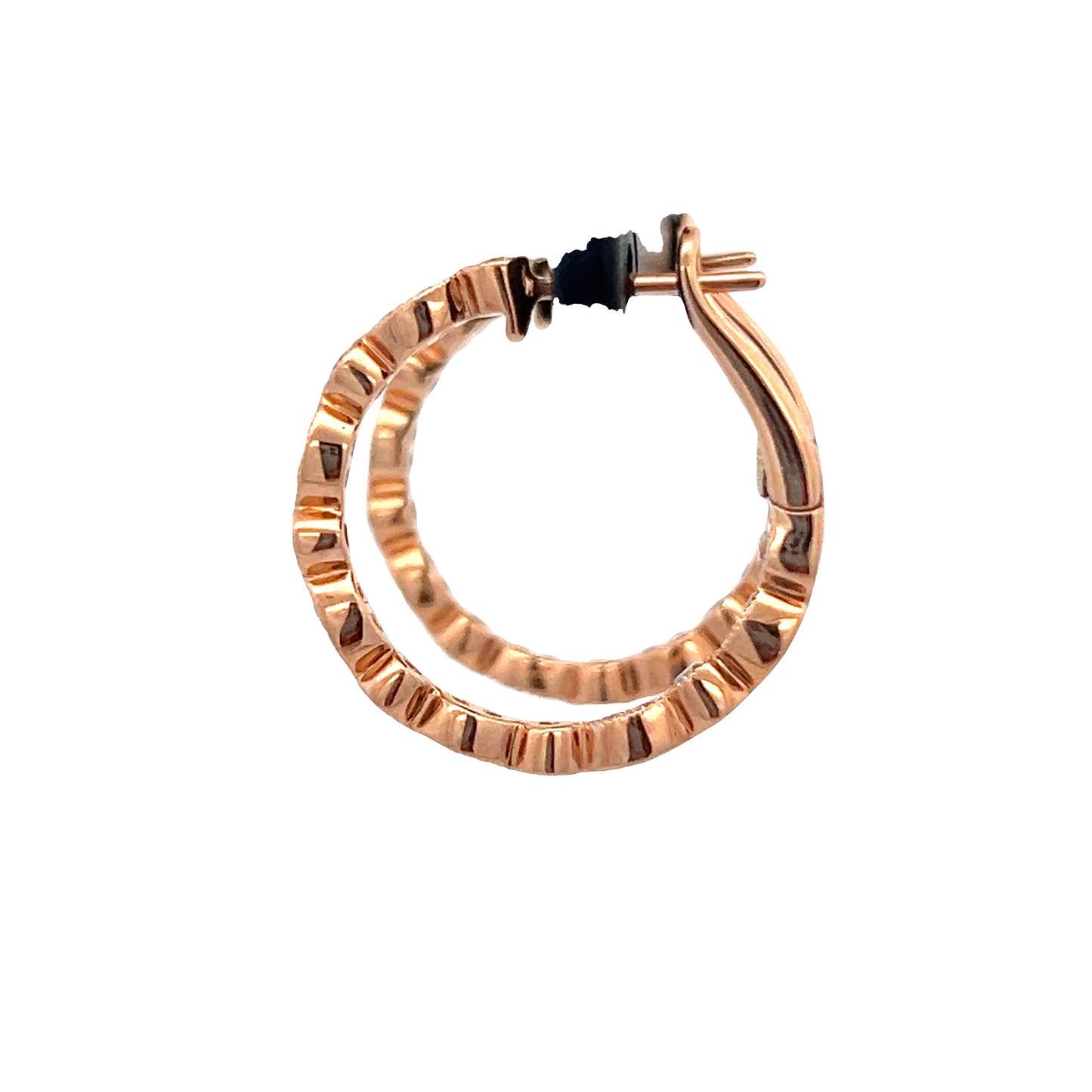 Inside Out Bezel Diamond Hoop Earrings
