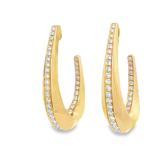 Round Diamond Gold Earrings