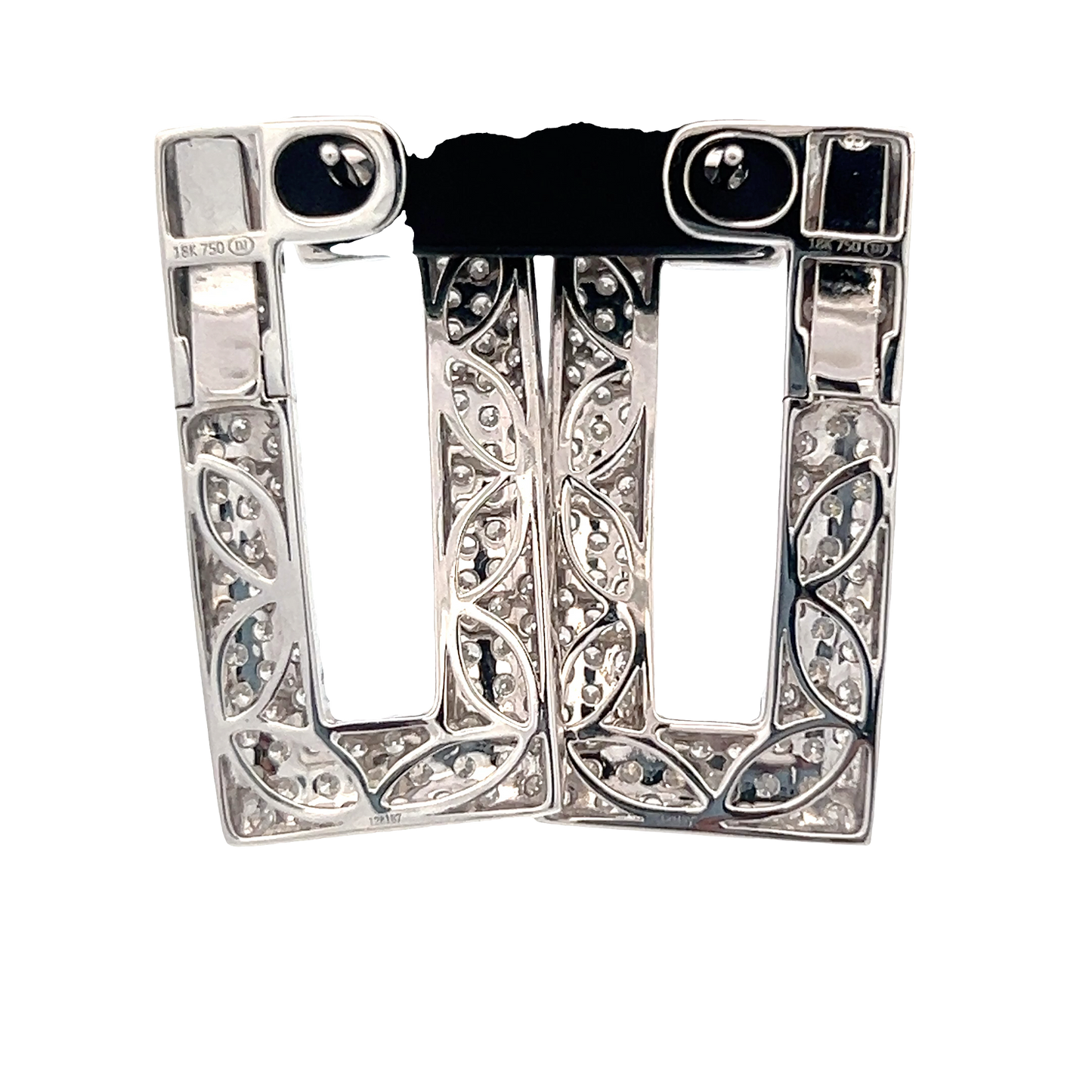 White Pave Set Wrap Earrings