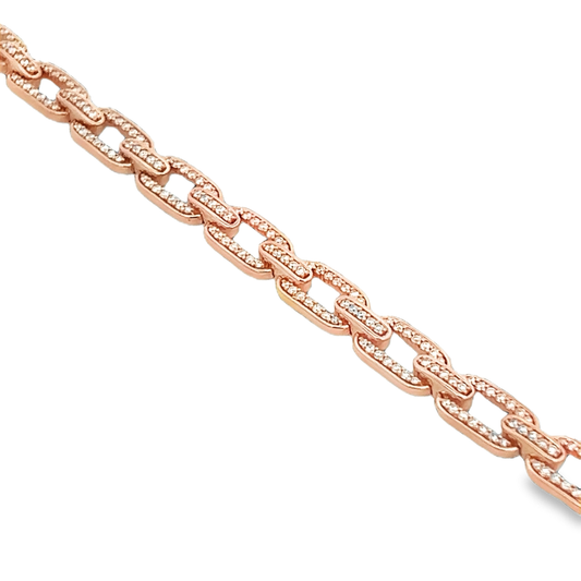 Rose Diamond Link Bracelet