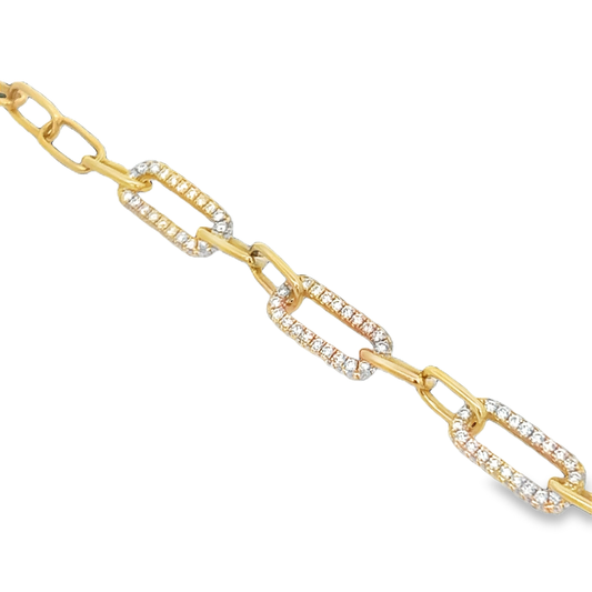Yellow Diamond Link Bracelet