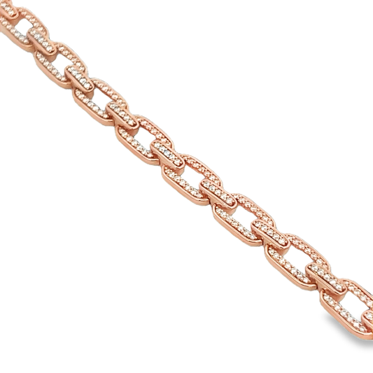 Rose Diamond Link Bracelet