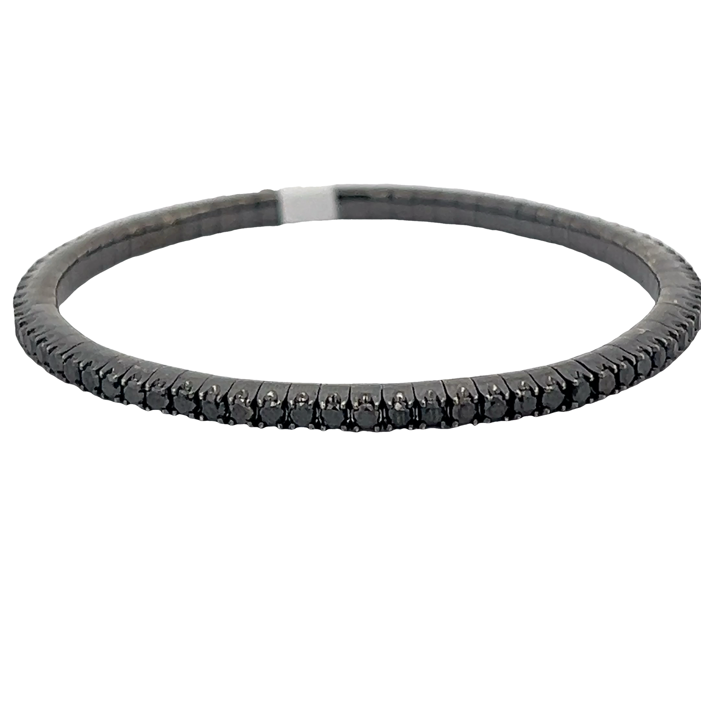 Stretchy Black Diamond Tennis Bracelet