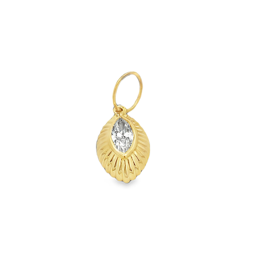 Fluted Charm with Marquise Diamond