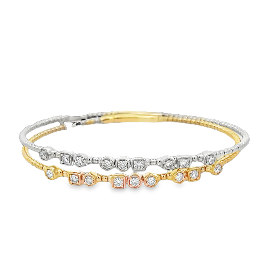 Round Diamond Bangle Bracelet