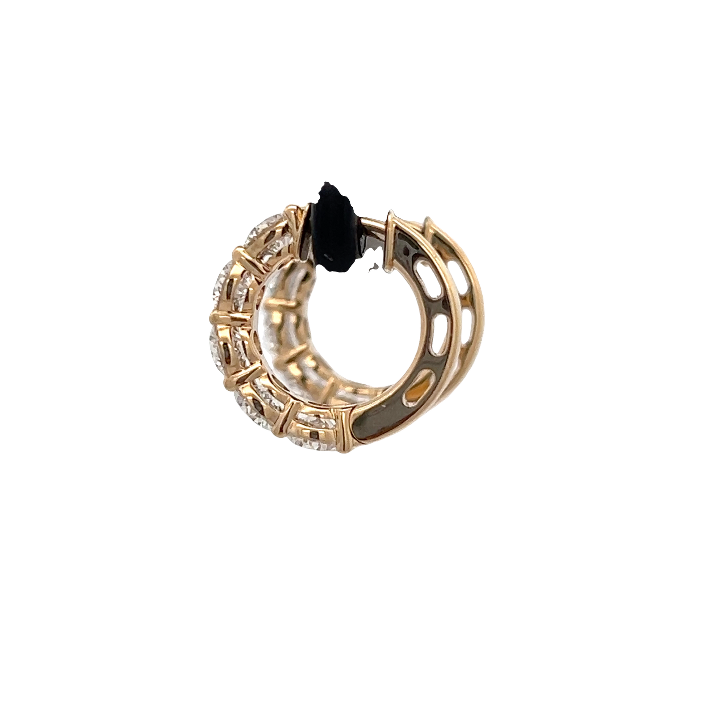 Yellow Gold Diamond Huggy Earrings