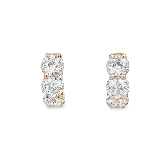 Yellow Gold Diamond Huggy Earrings