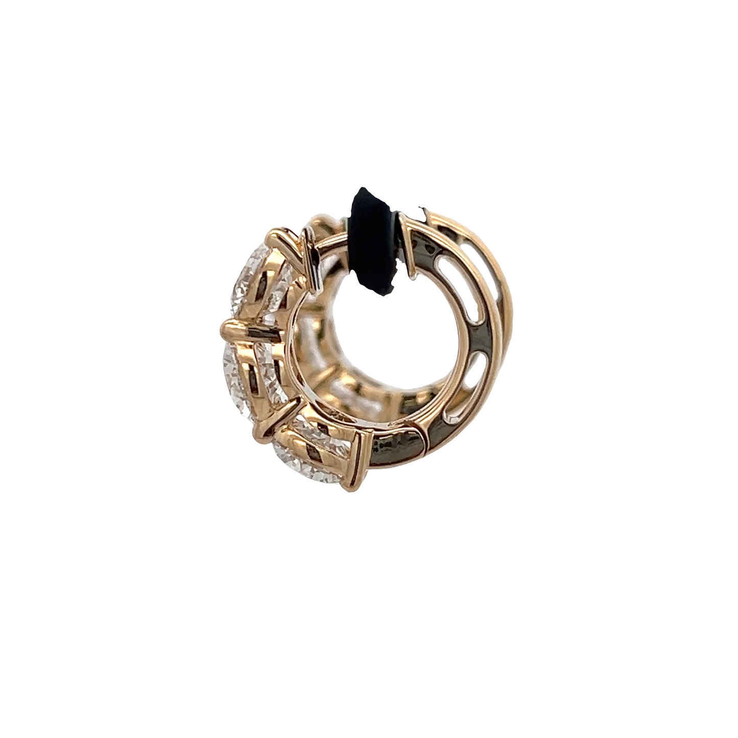 Yellow Gold Diamond Huggy Earrings
