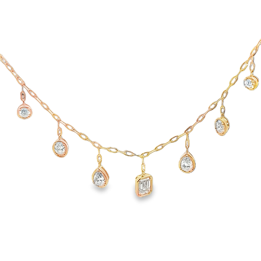 7 Diamond Drop Necklace