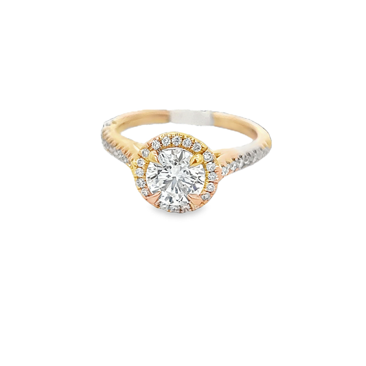 Round Halo Diamond Ring