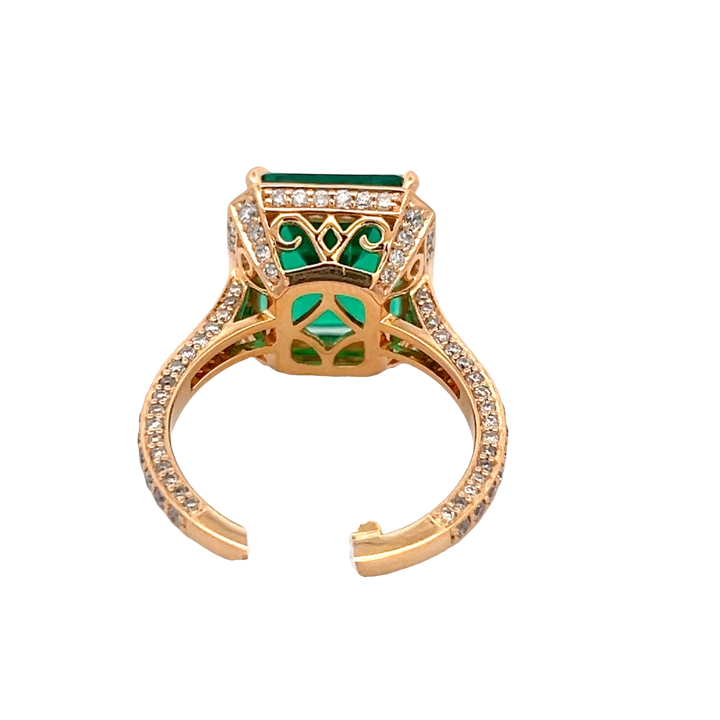 Emerald Halo Fashion Ring