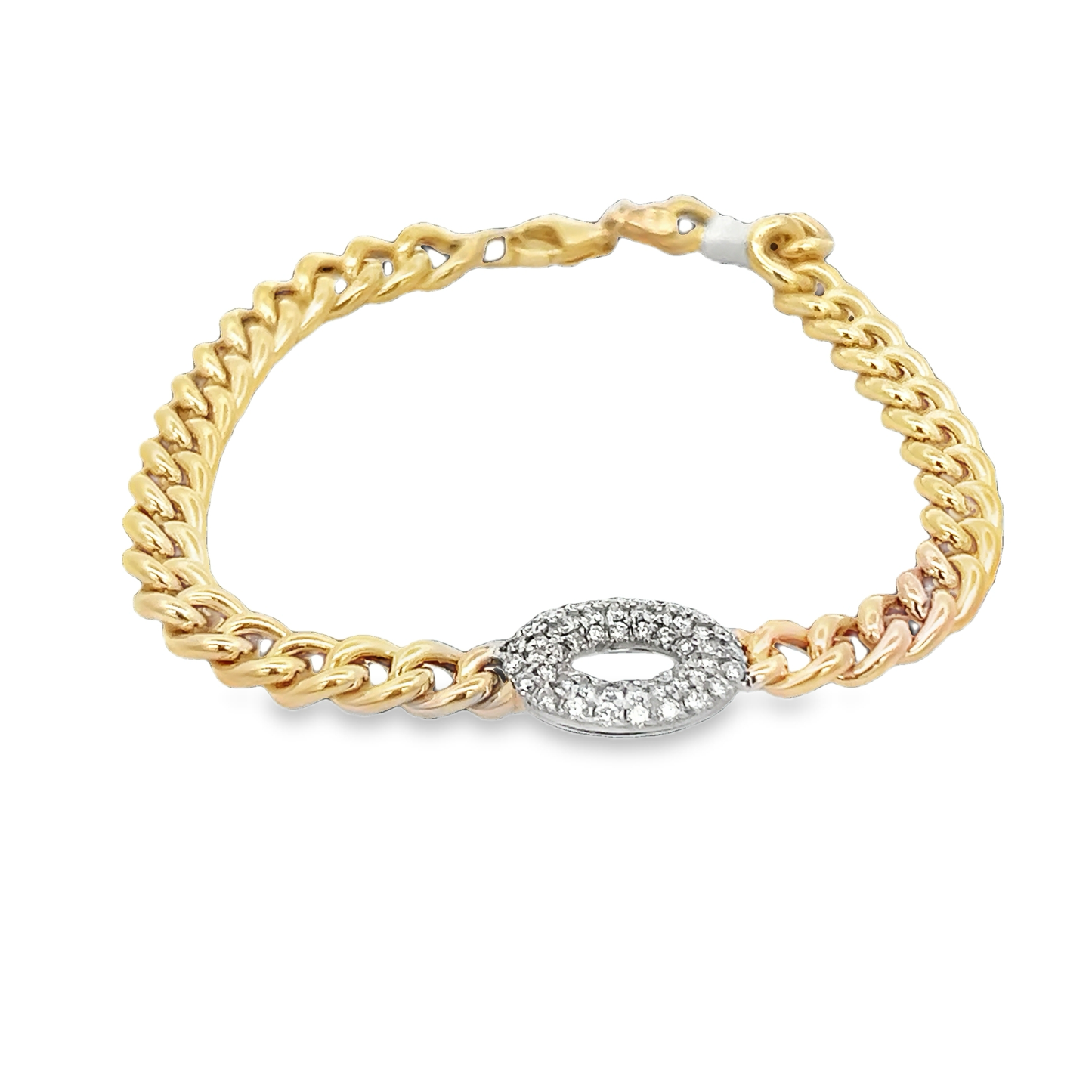 Cuban Link Oval Diamond Center