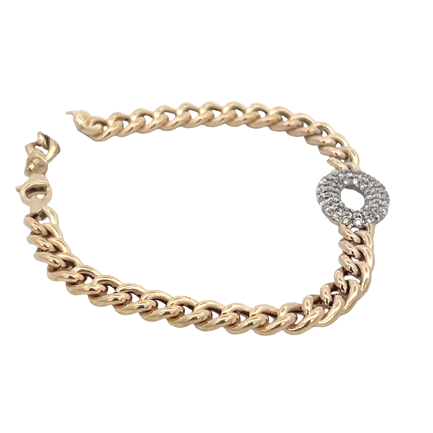 Cuban Link Oval Diamond Center