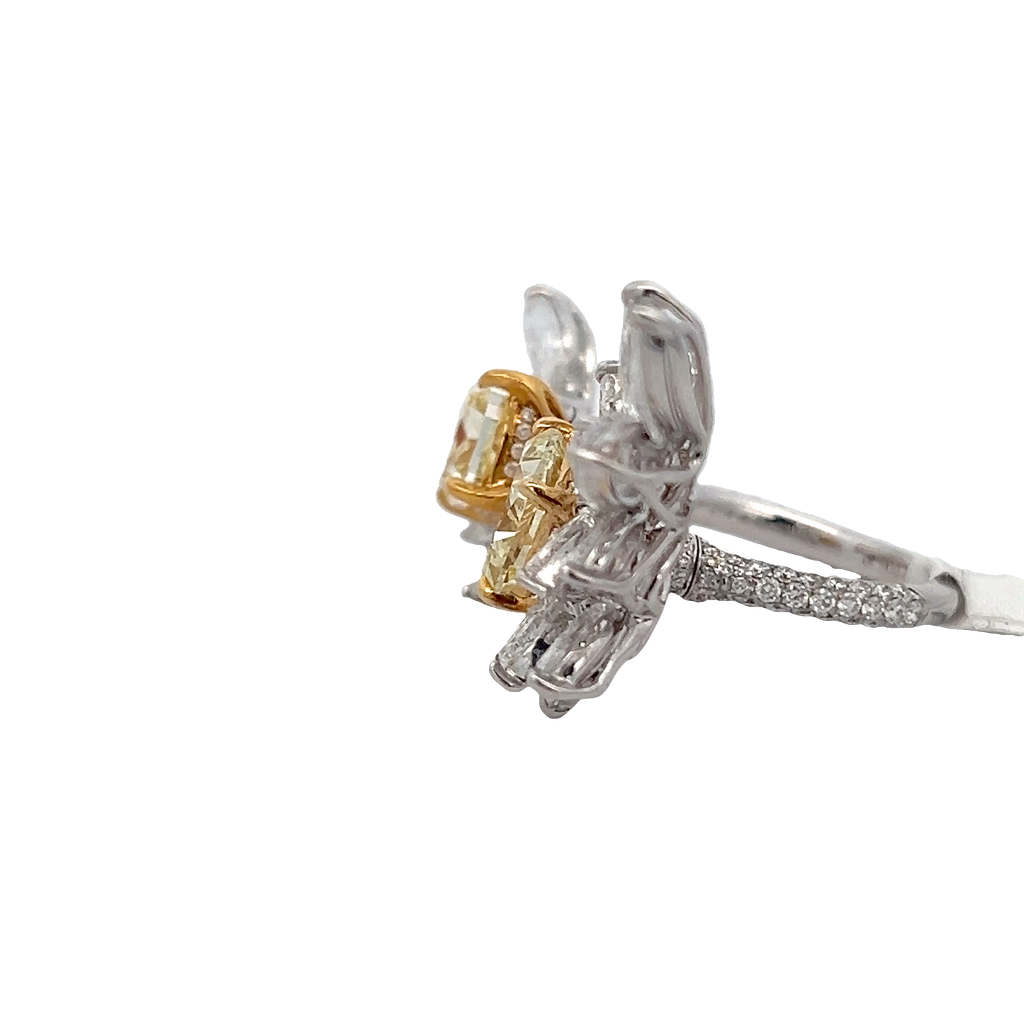 White and Yellow Fashion Ring