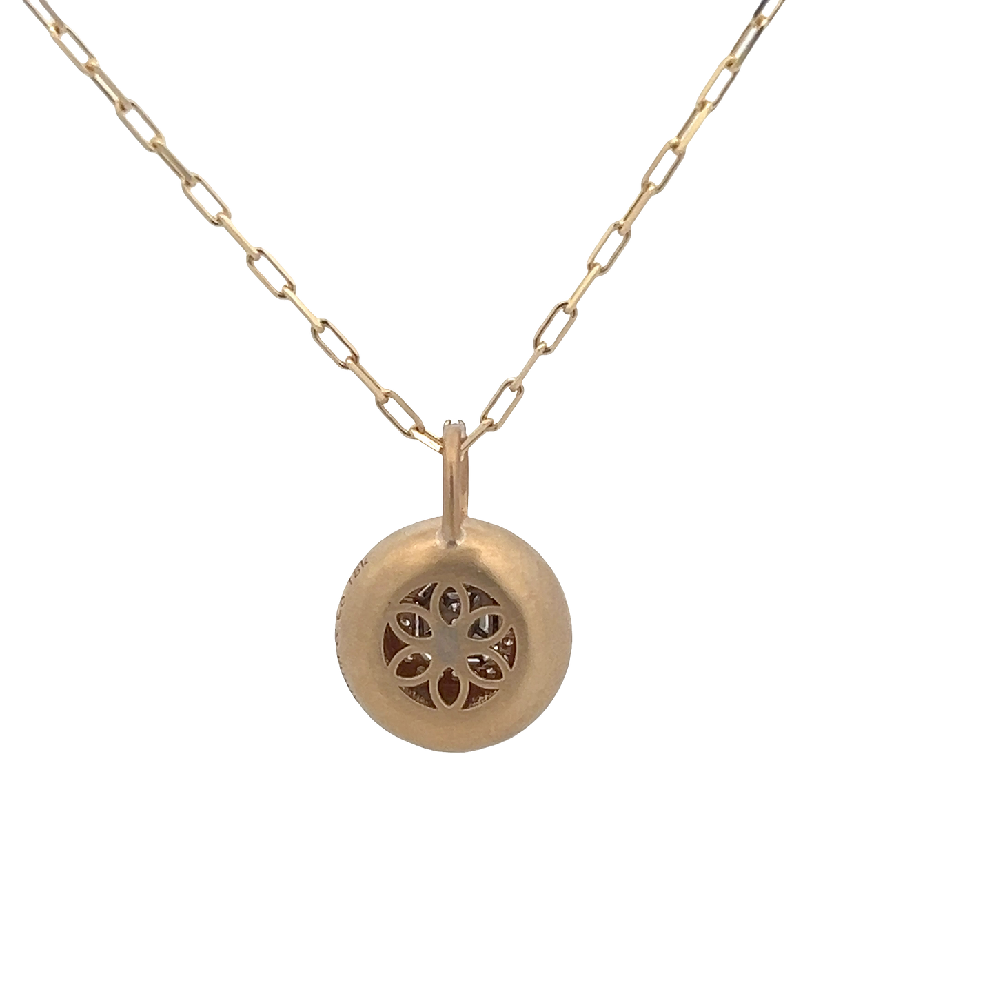 Bubble Halo Pendant Diamond Necklace