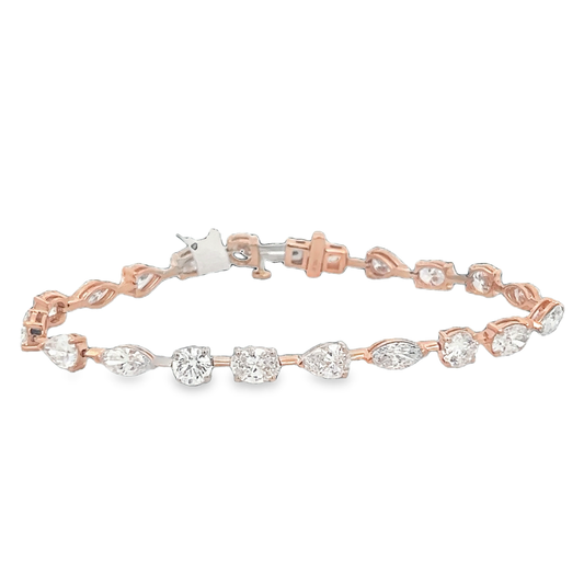 Rose Gold Diamond Tennis Bracelet
