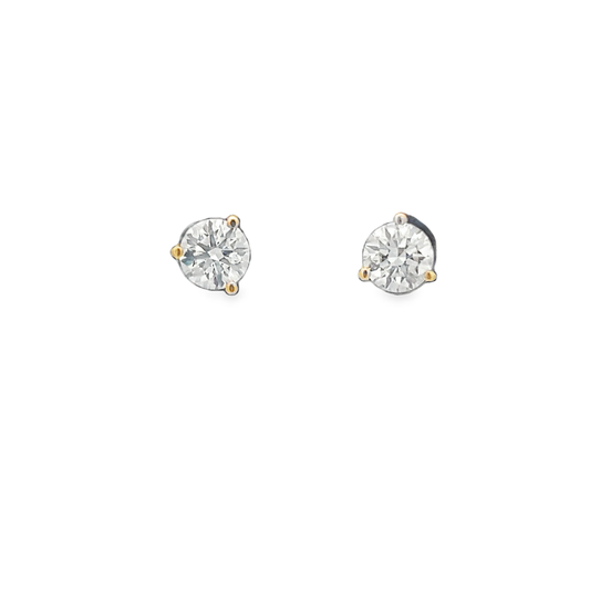 Yellow Gold Diamond Studs 1.02ct