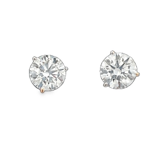 Yellow Gold Diamond Studs 2.09ct