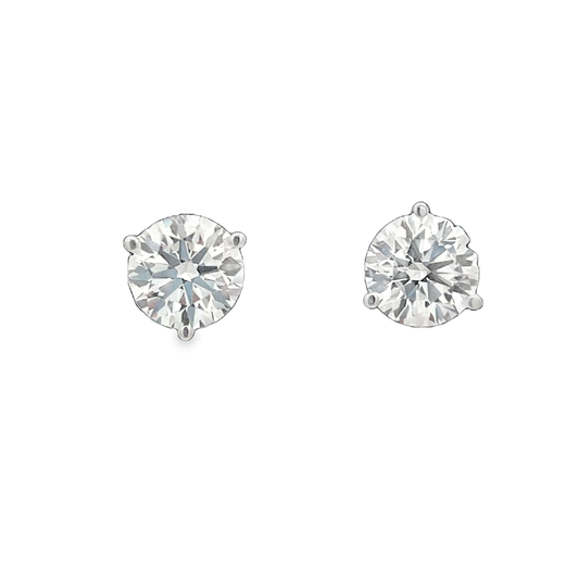 White Gold Diamond Studs 2.08ct