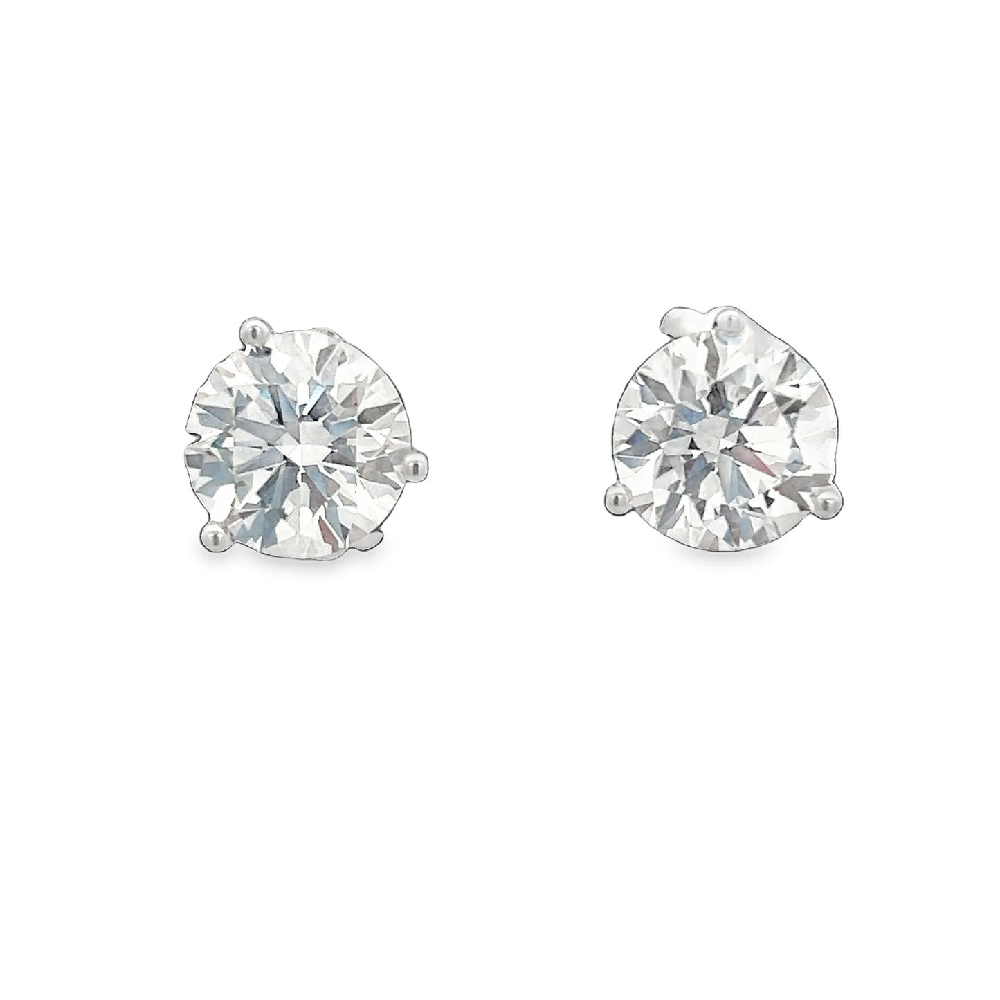 White Gold Diamond Studs 2.76ct