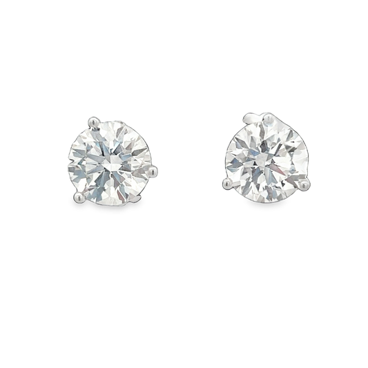 White Gold Diamond Studs 2.76ct