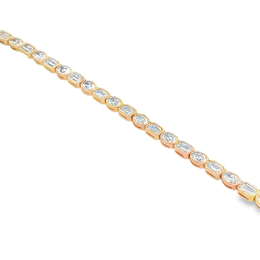 Bezeled Various Diamond Bracelet