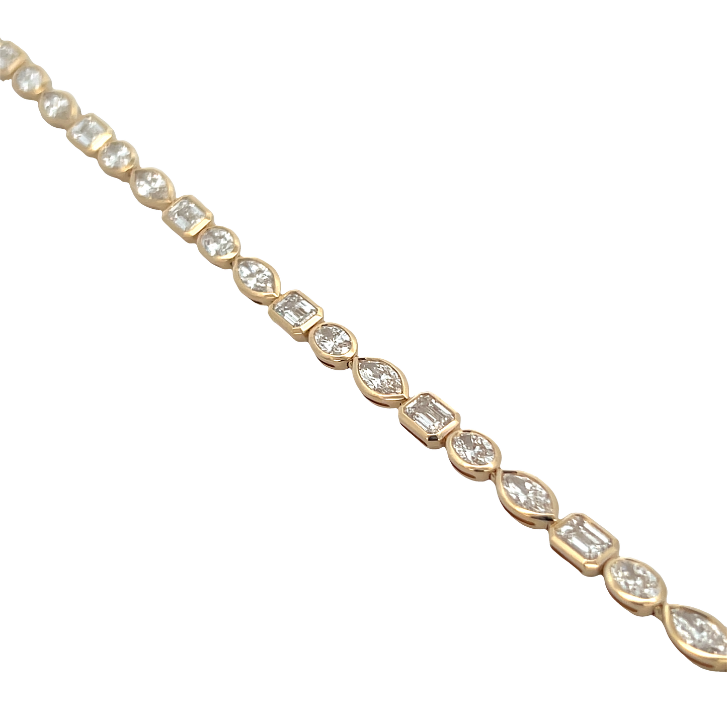 Bezeled Diamond Tennis Bracelet