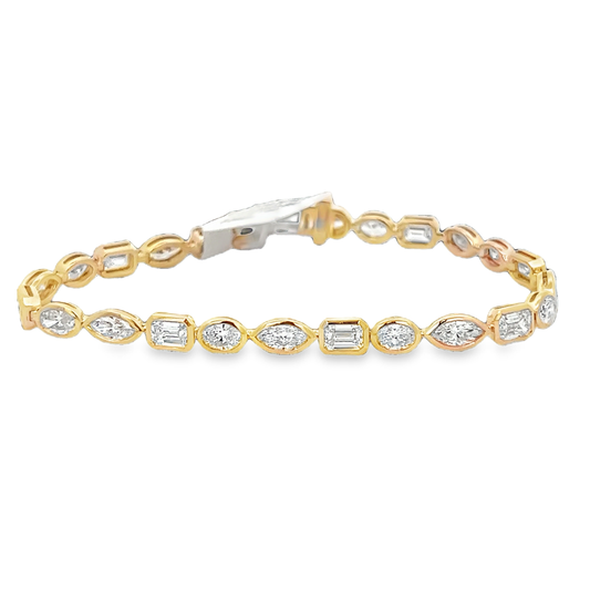 Bezeled Diamond Tennis Bracelet