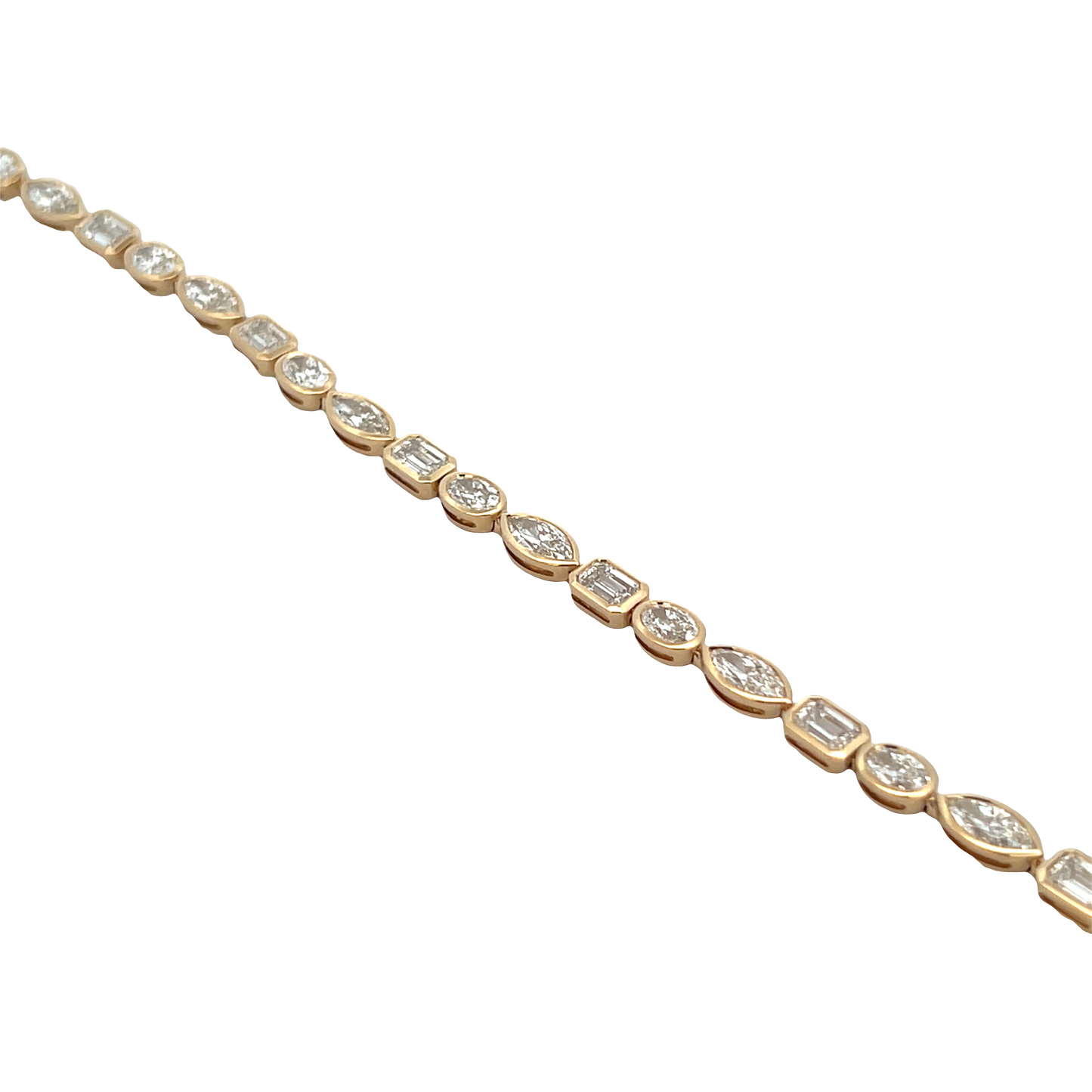 Bezeled Diamond Tennis Bracelet