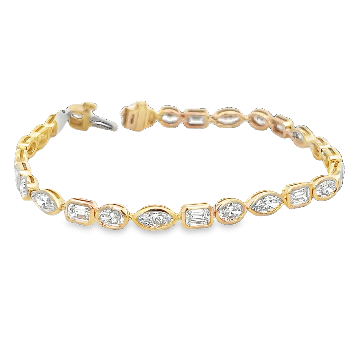 Bezeled Diamond Tennis Bracelet