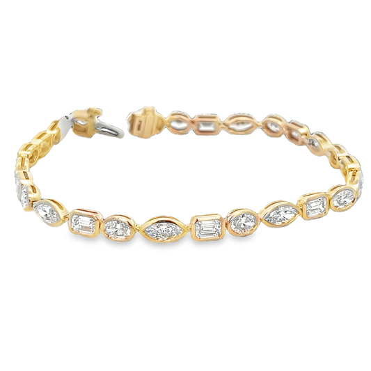 Bezeled Diamond Tennis Bracelet