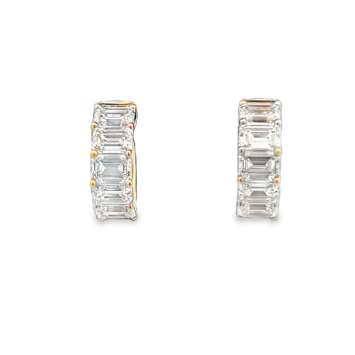 Emerald Diamond Huggy Earrings