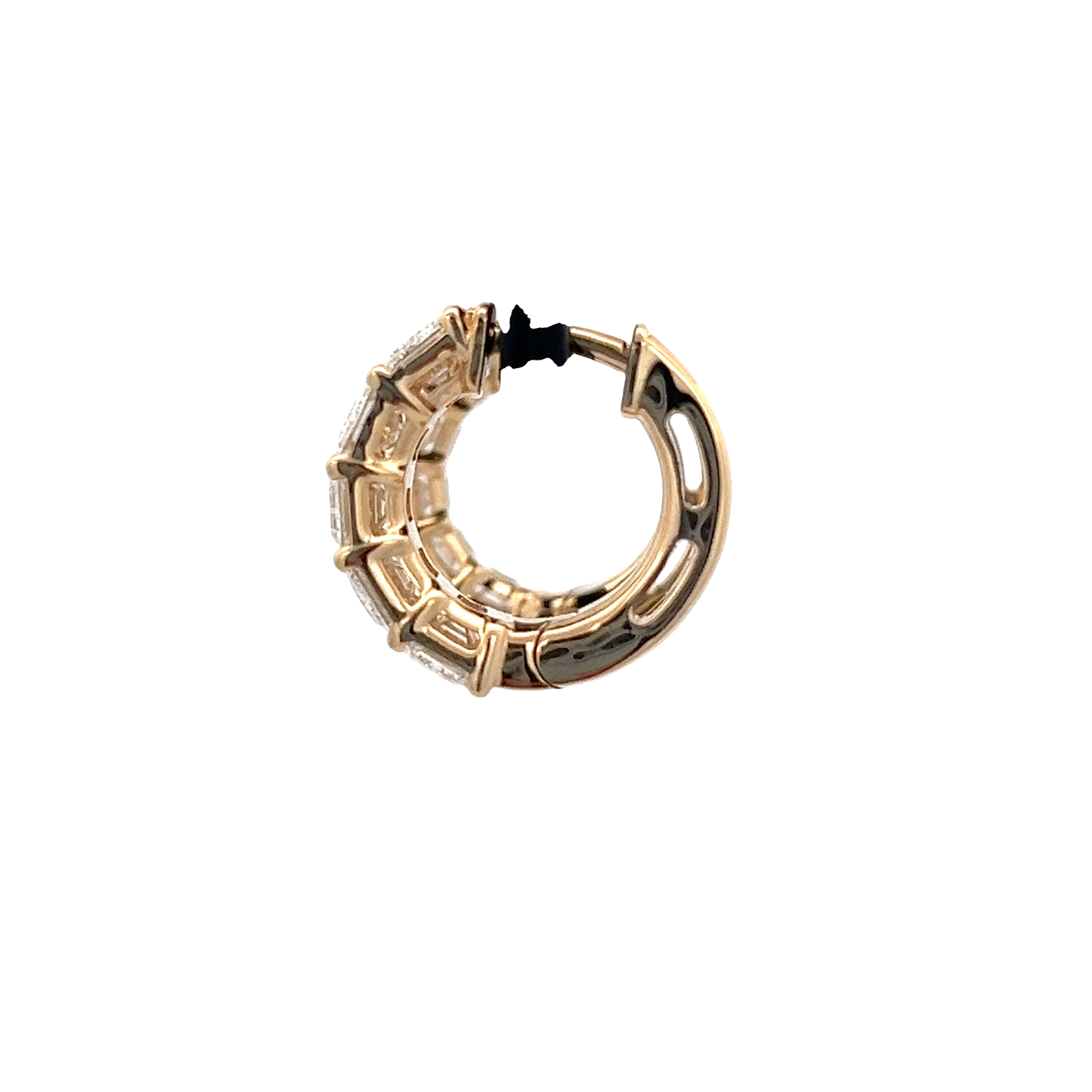 Emerald Diamond Huggy Earrings