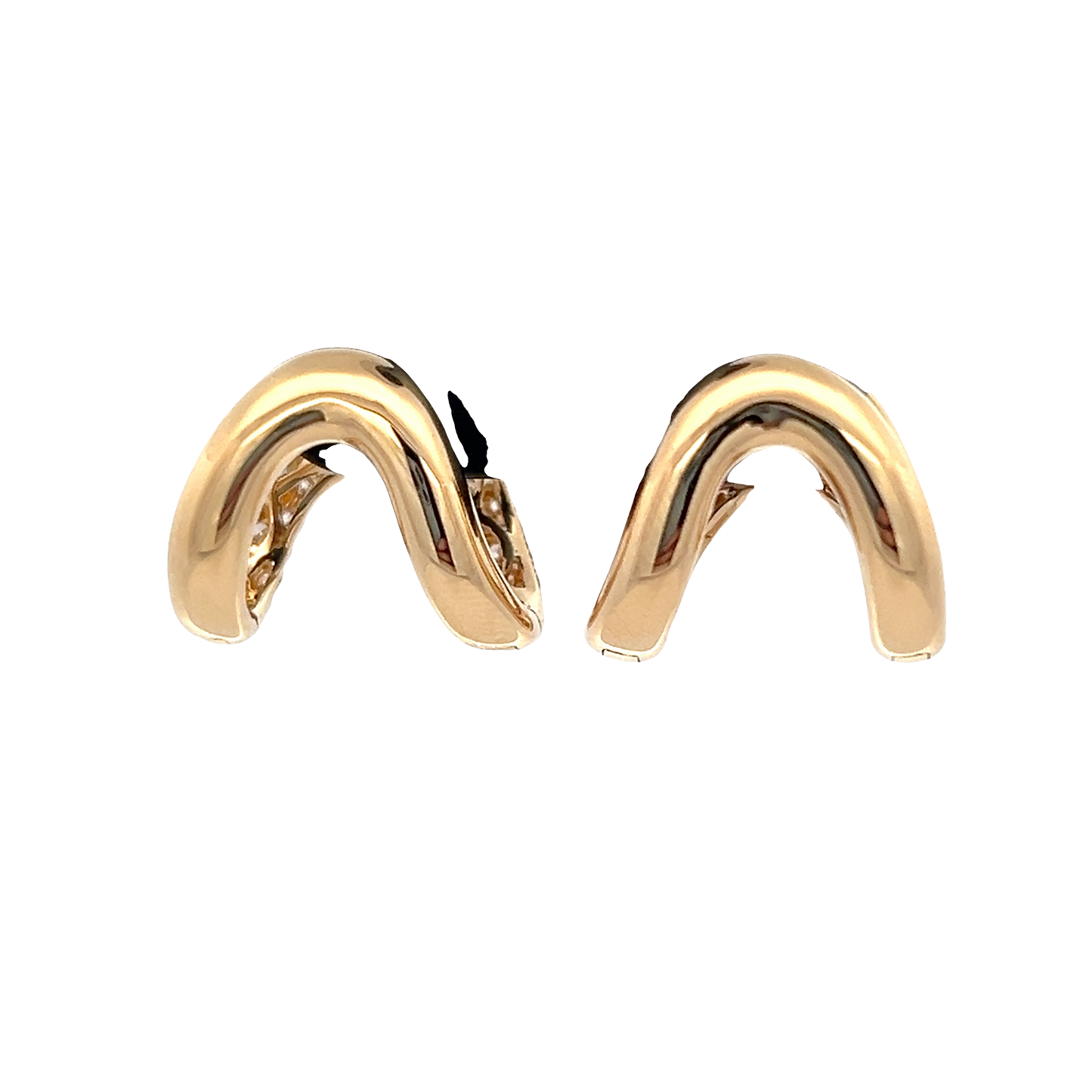 Split Huggie Diamond Earrings