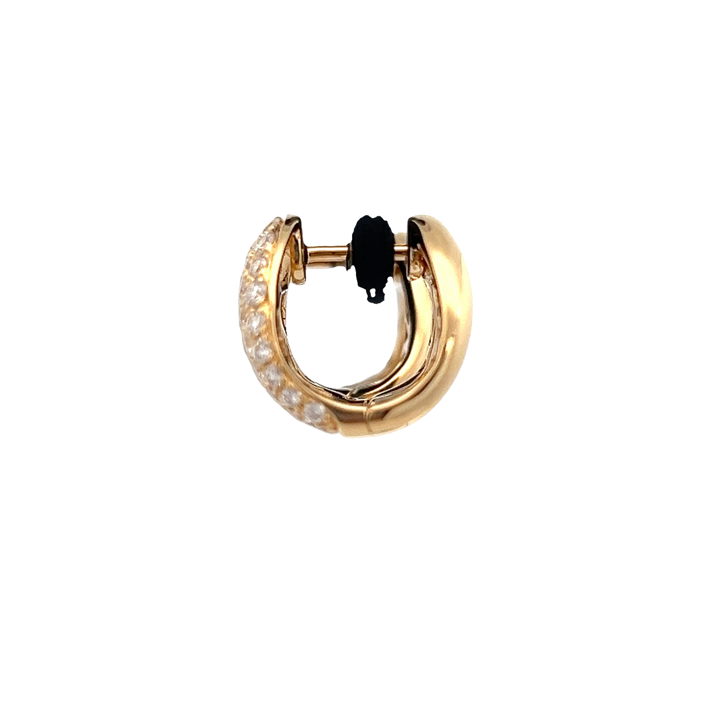 Split Huggie Diamond Earrings