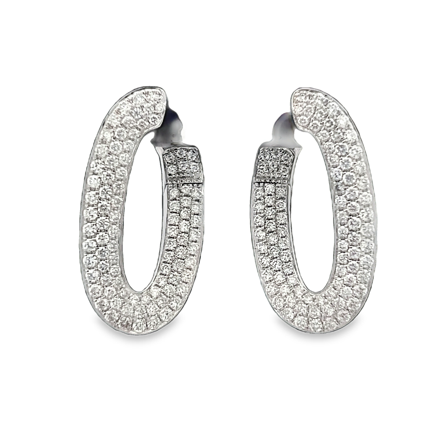Diamond Pavé Gold Hoop Earrings