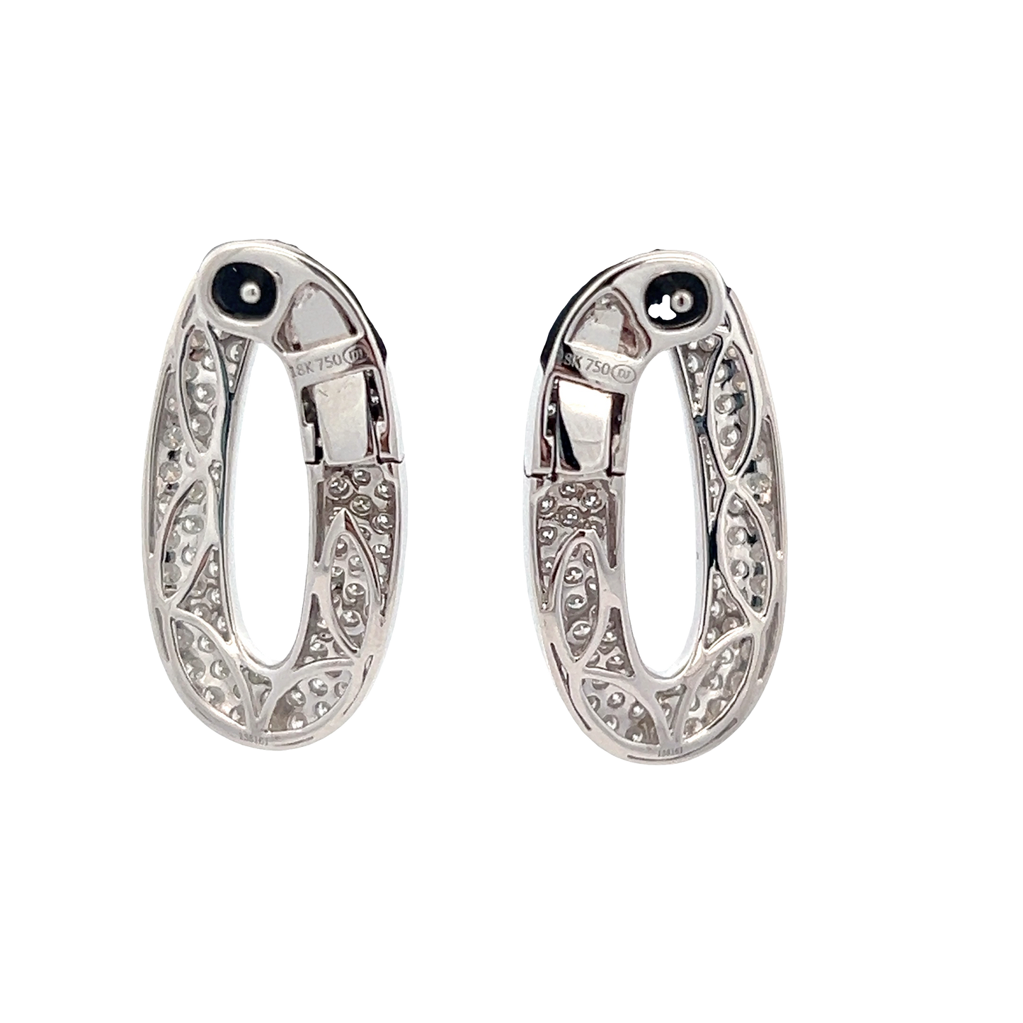 Diamond Pavé Gold Hoop Earrings