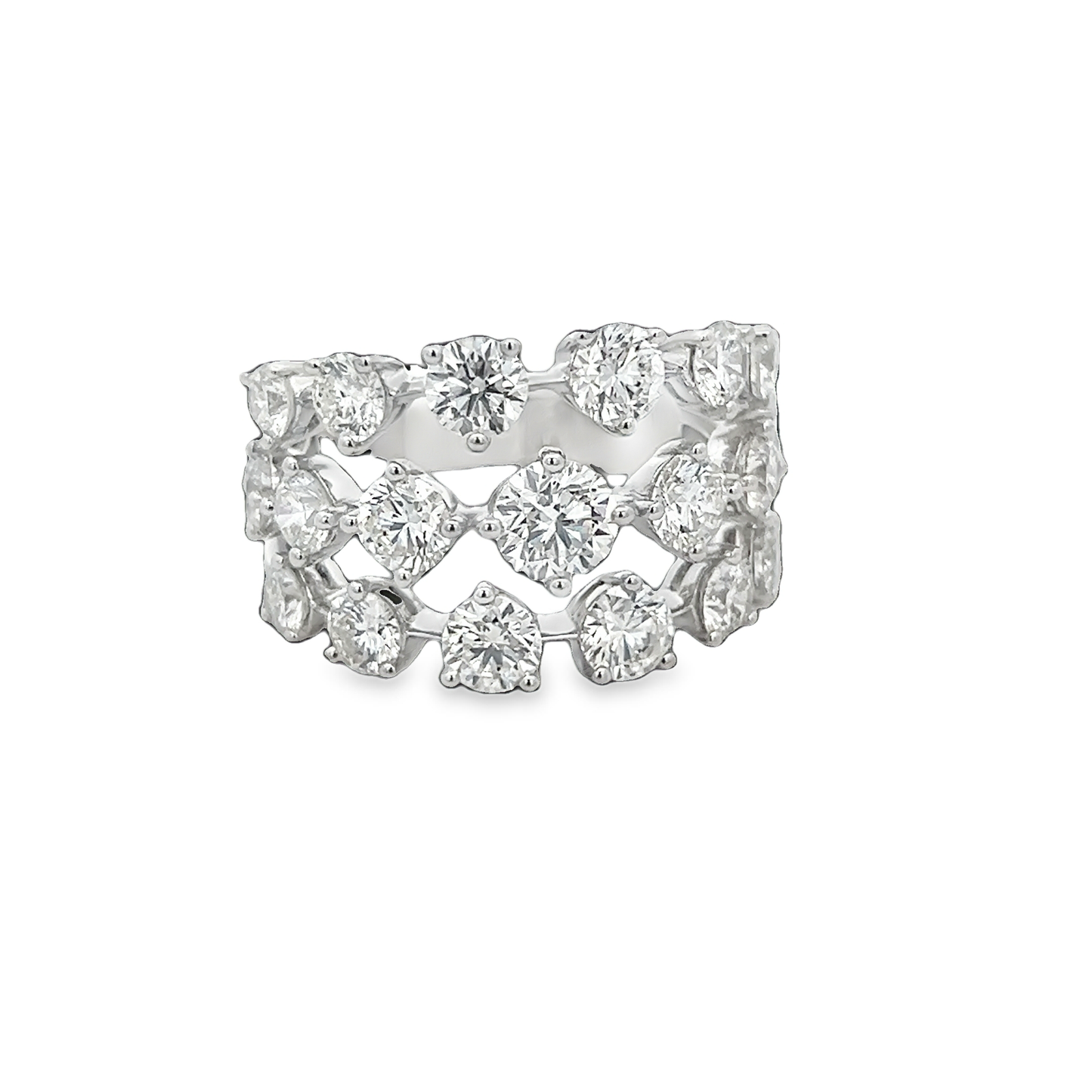 3 Row Diamond Band