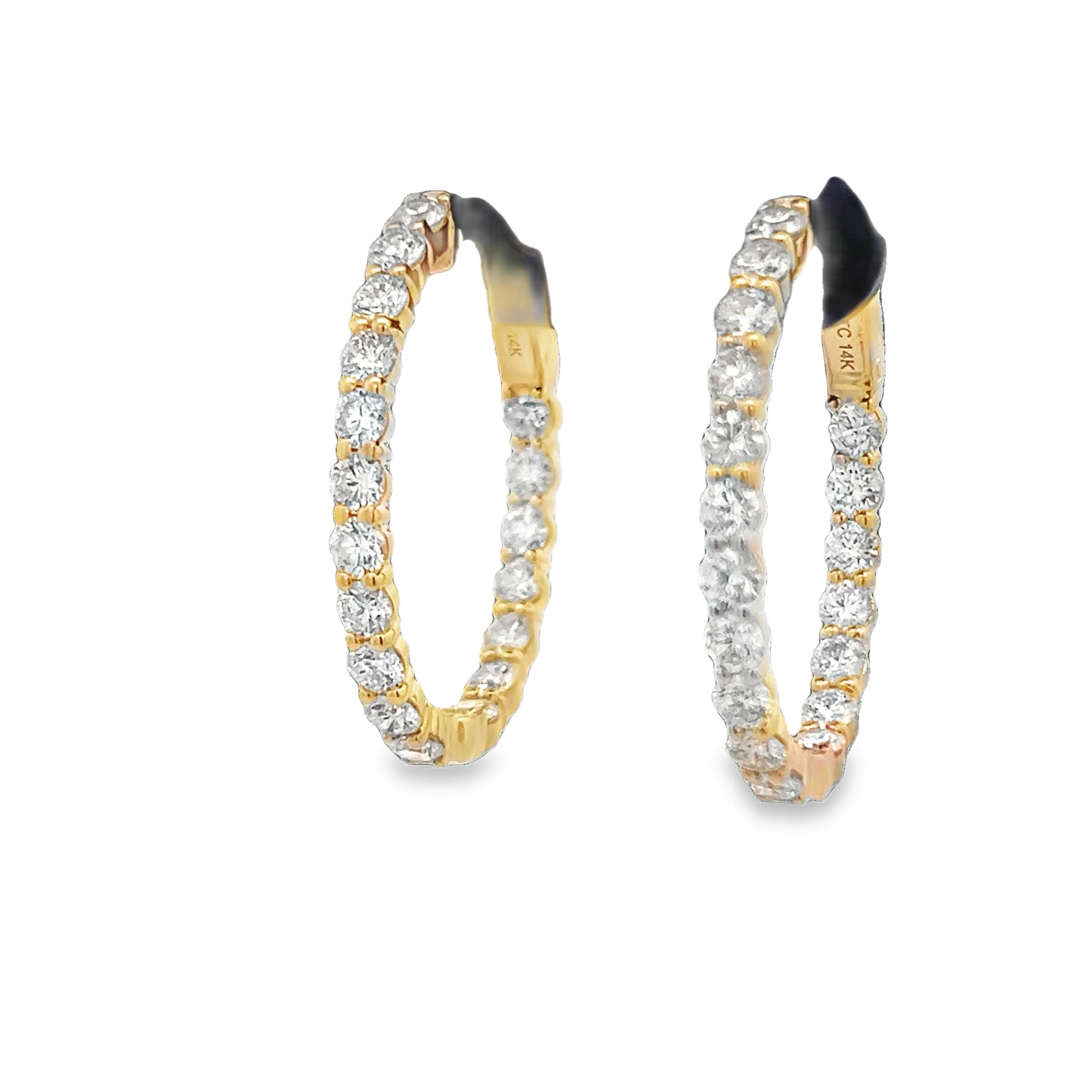 Inside Out Oval Hoop Earrings