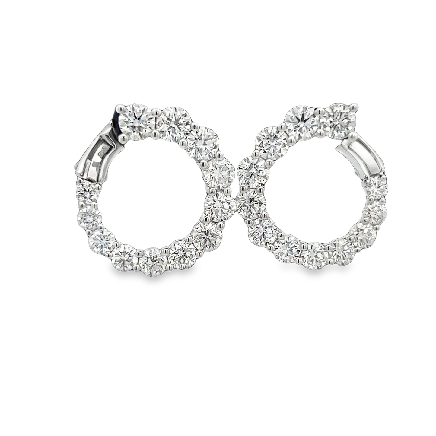 Wrap Earrings with Round Diamonds