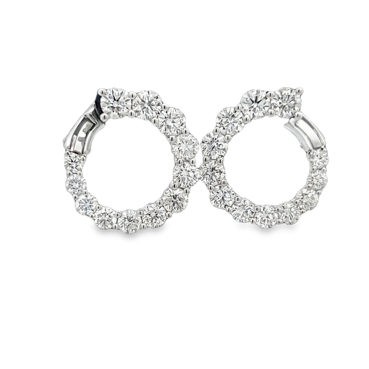 Wrap Earrings with Round Diamonds