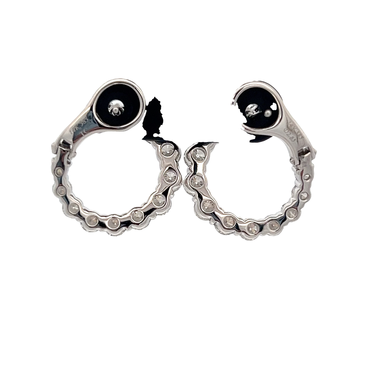 Wrap Earrings with Round Diamonds