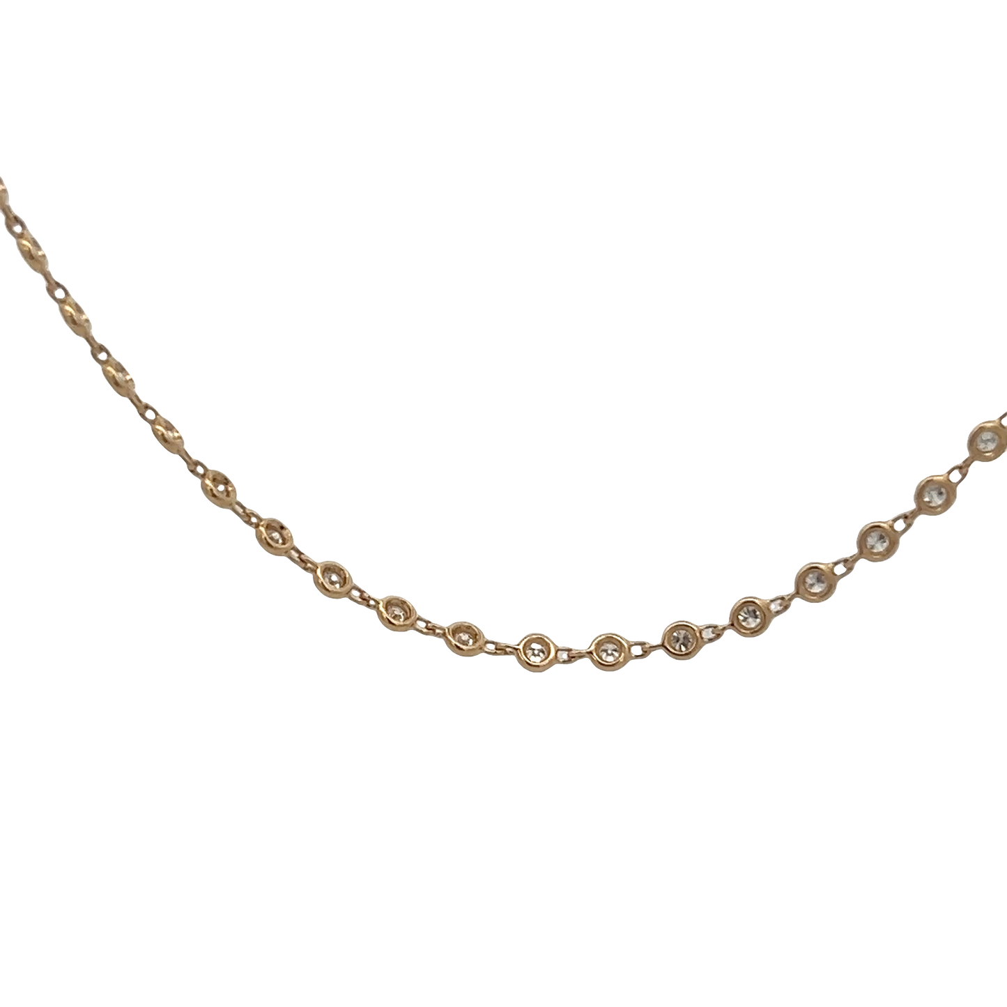 Bezeled Diamond Necklace