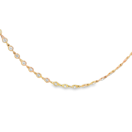 Bezeled Diamond Necklace