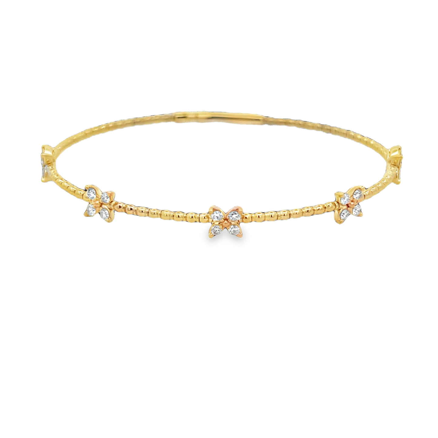 Marquise Diamond Soft Ball Bangle Bracelet