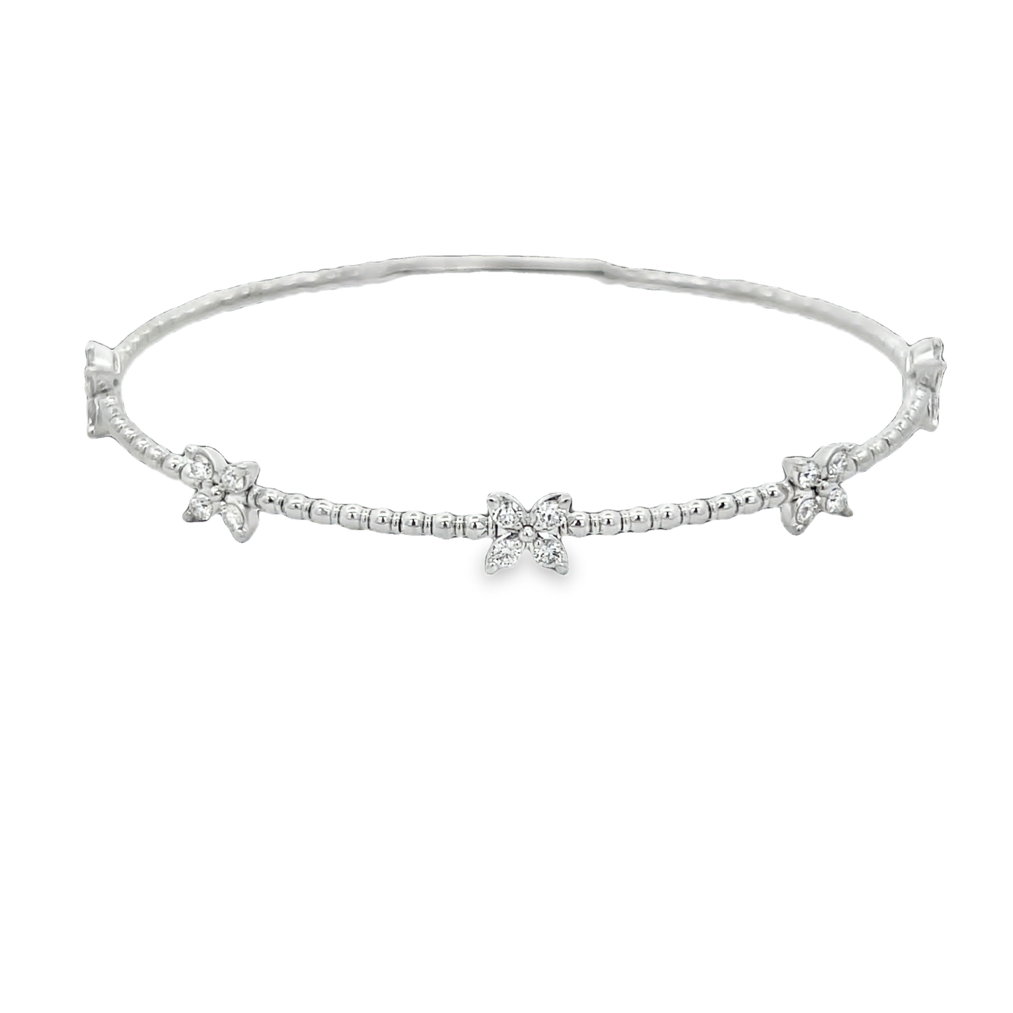 Marquise Diamond Soft Ball Bangle Bracelet